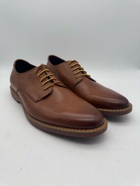 BRAND NEW 14th & Union Brown Leather Dress Shoes Men Sz 10 M Oxfords